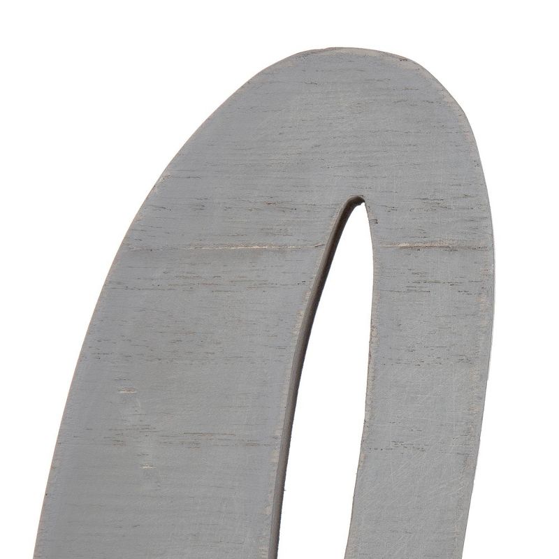 Large Script 'Love' Wood Cute Out Word Wall Decor Gray - Patton Wall Decor