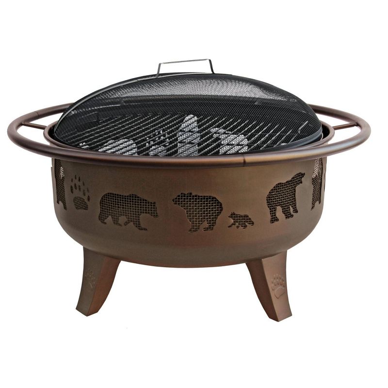 36" Patio Lights Fire Dance Wood Burning Fire Pit - Brown - Landmann