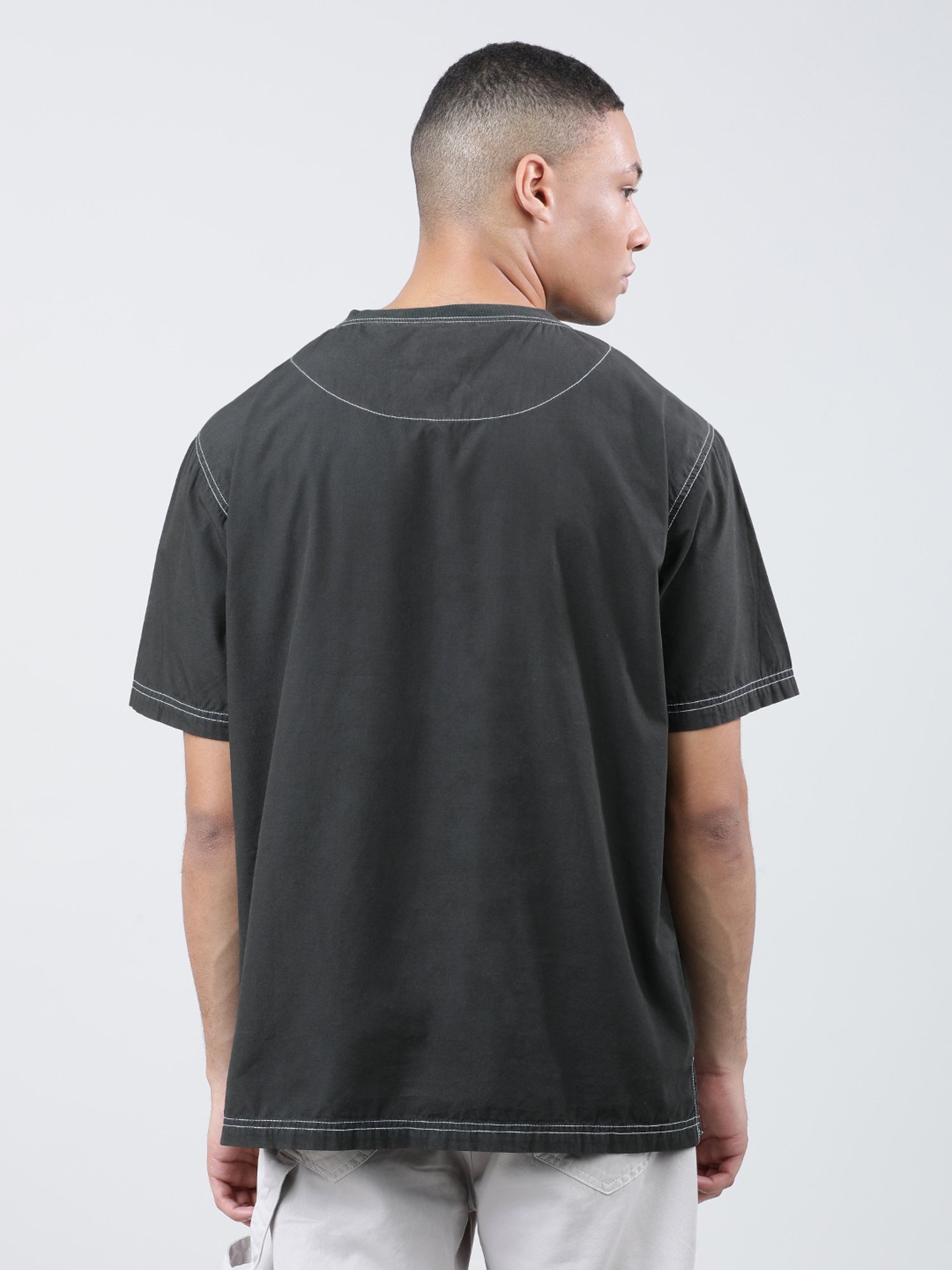 Bene Kleed Alpine Green Relaxed Fit Cotton Crew T-Shirt