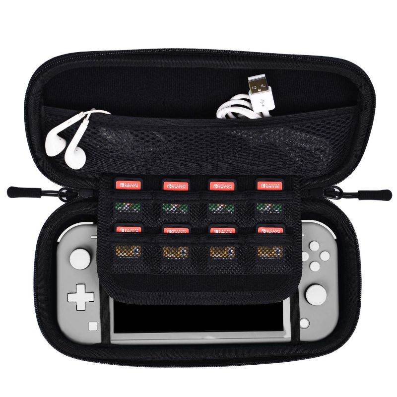 Carrying Case for Nintendo Switch Lite-Portable Hard Shell Travel Carrying Bag with Screen Protector Screen Cleaning Cloth Cover with storage for Switch Lite Console & Accessories & Game Cards