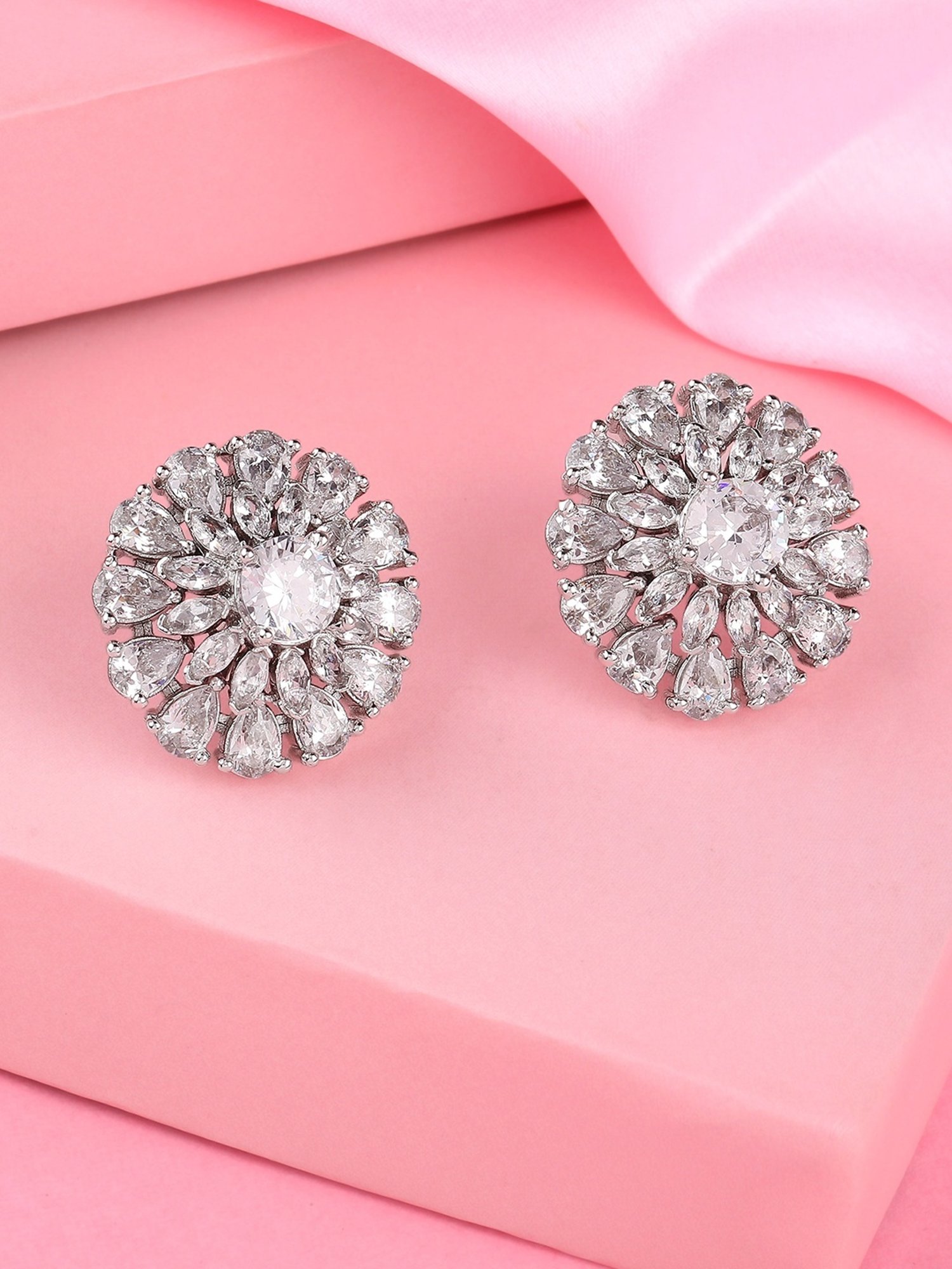 Sri Jagdamba Pearls Black Rosy Pearl Drop Earrings