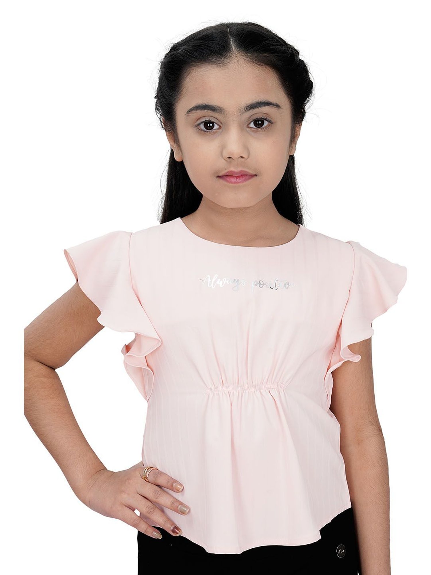 Tiny Girl Light Pink Printed Top