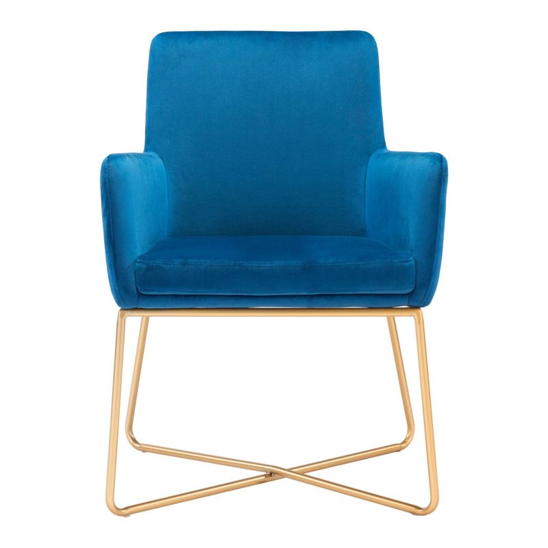 Luxe Velvet Armchair Dark Blue - ZM Home