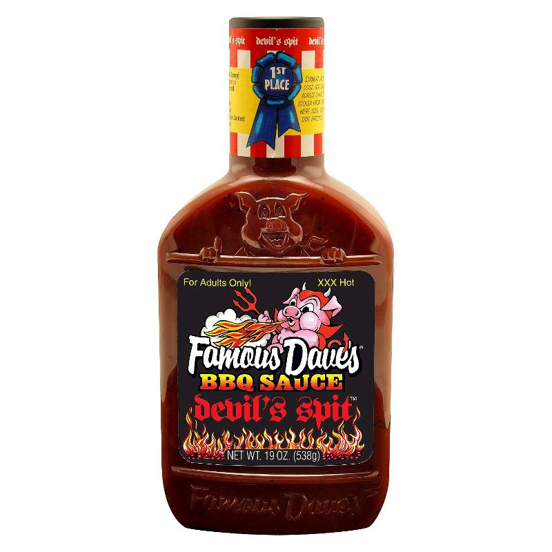 Famous Dave's Devil Spit Barbeque Sauce - 19oz