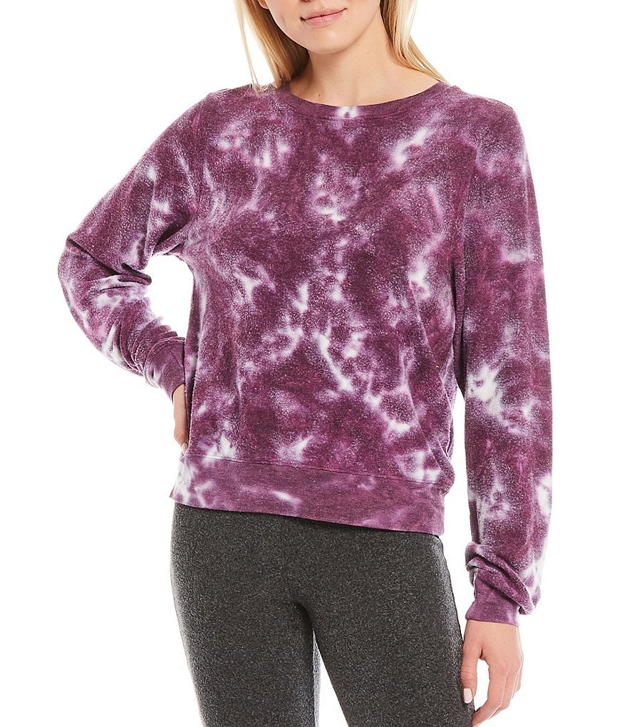 Karen Kane Short Sleeve Tie-Dye Hoodie