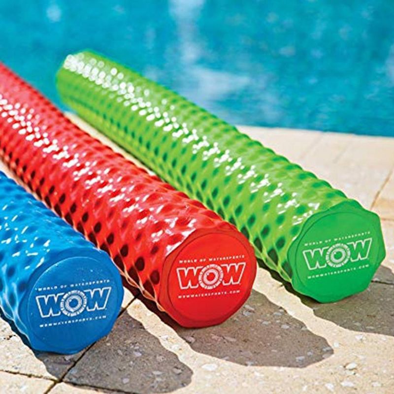 WOW Watersports First Class Soft Dipped Foam Ribbed Texture Pool Noodle, Green