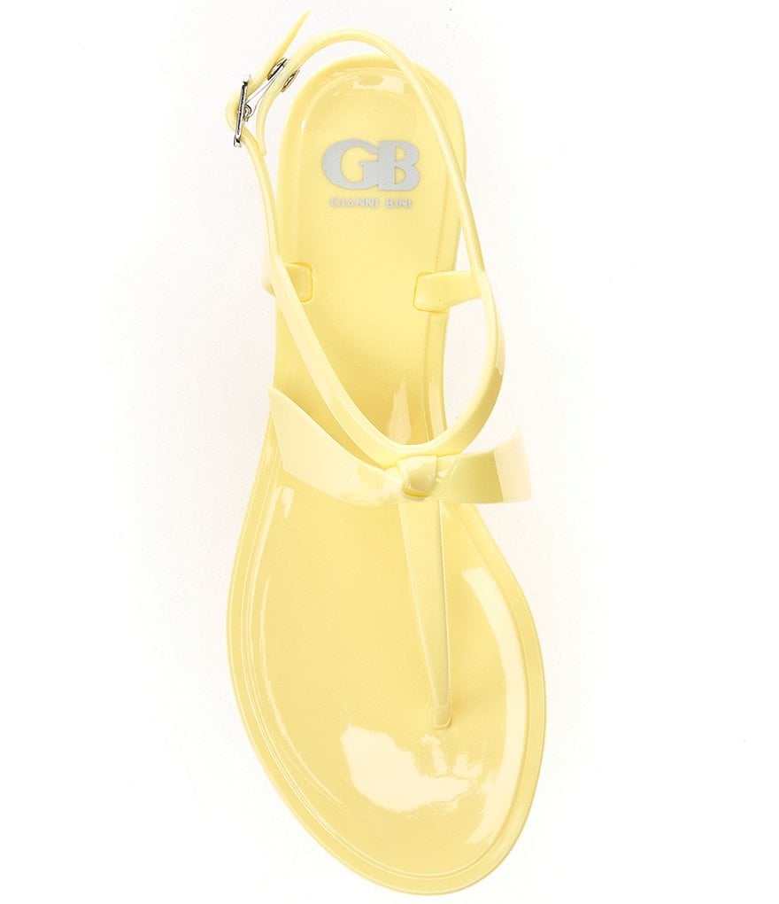 GB Ob-Sessed Bow Detail Jelly T-Strap Sandals