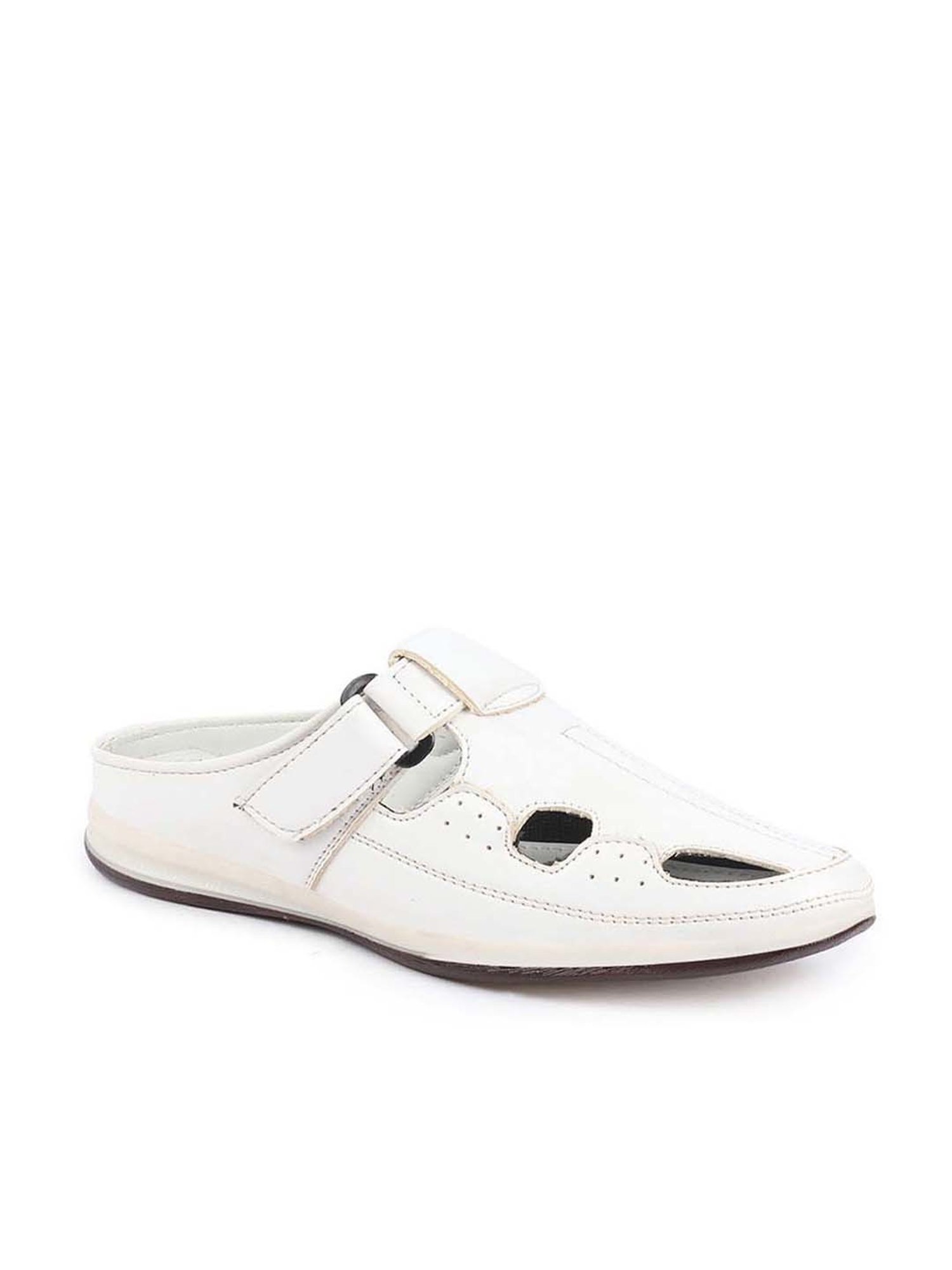 Fausto Men's White Mule Shoes