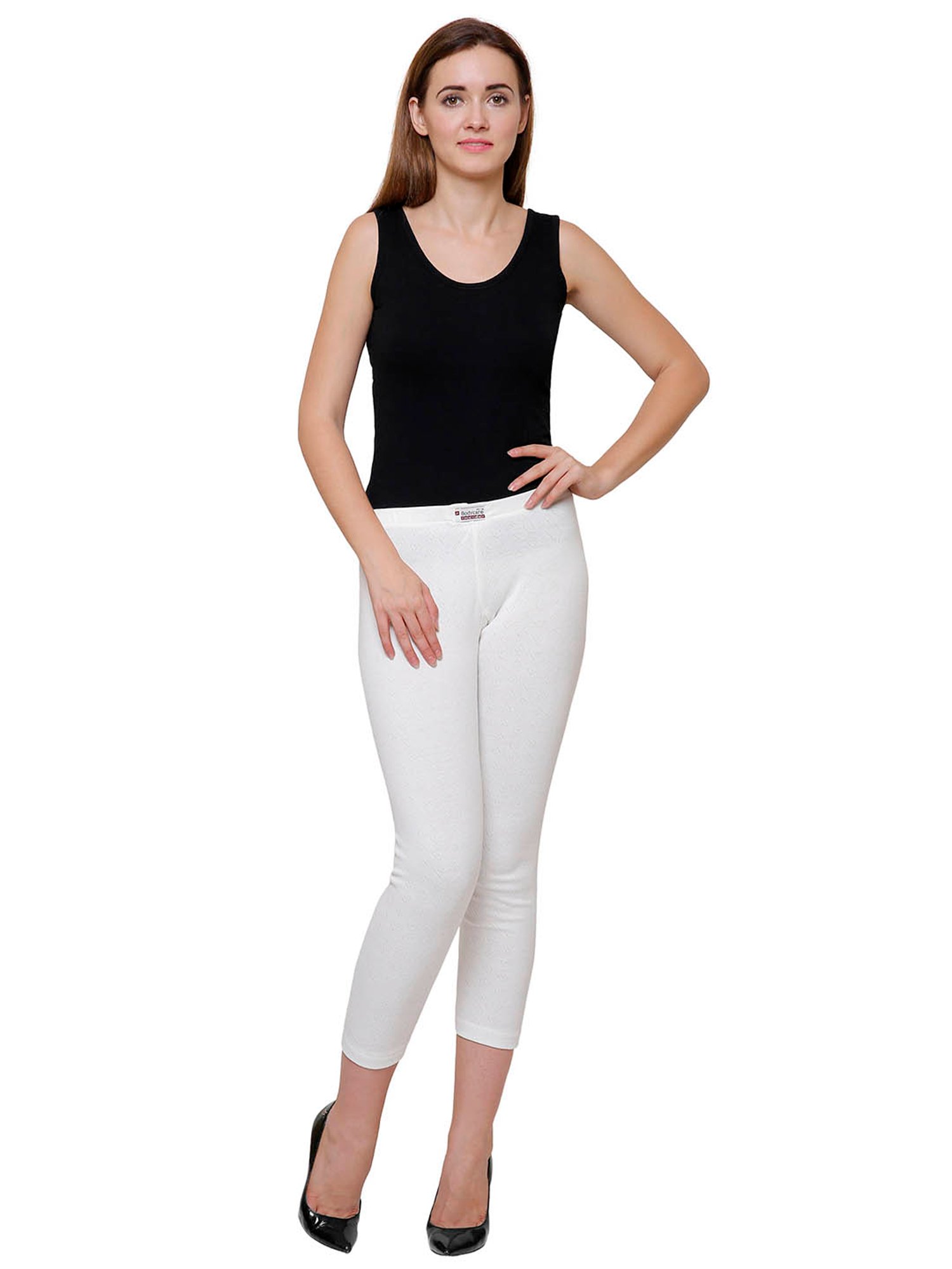 Bodycare Insider Off White Thermal Capris