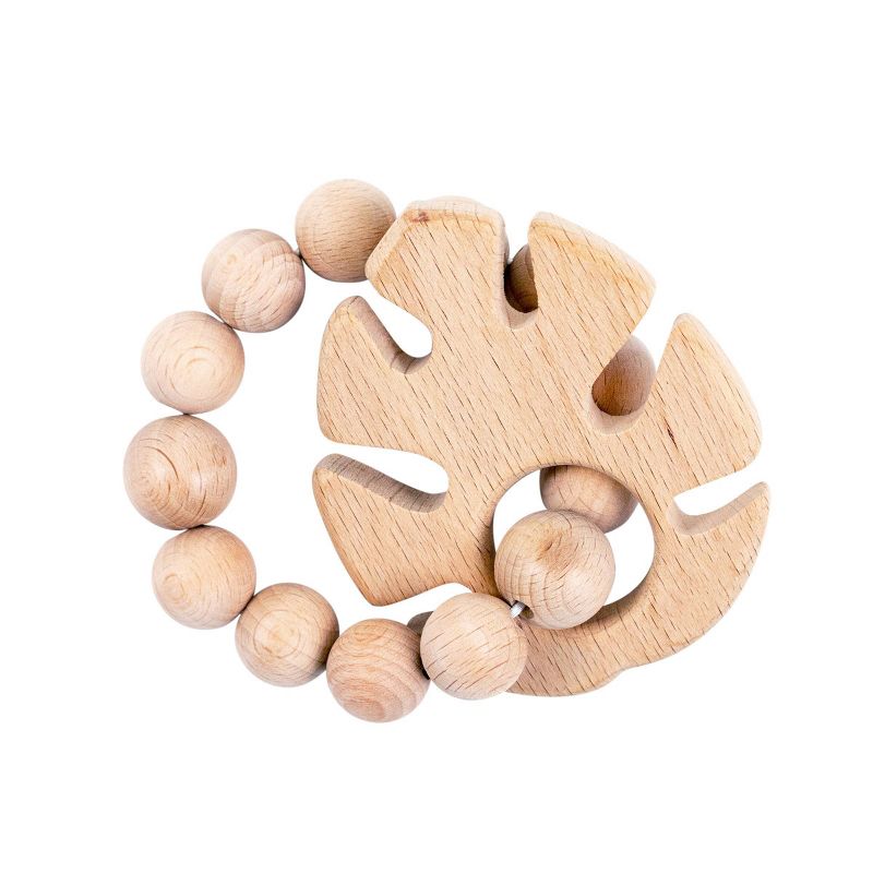 Bebe au Lait Wooden Teethers - Tropical Leaf