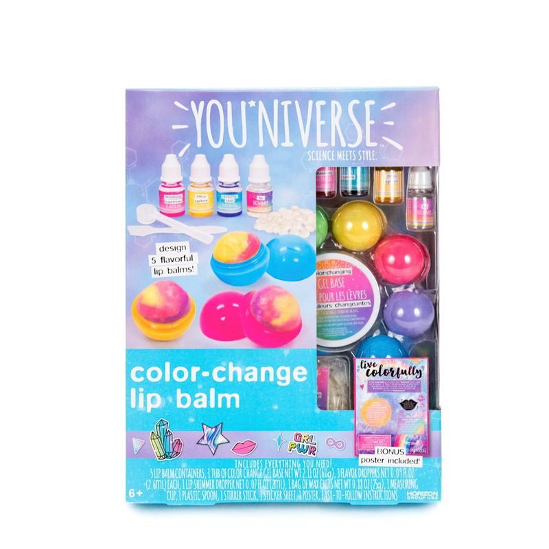 YOUniverse 17pc Color Change Lip Balm Craft Activity Kit