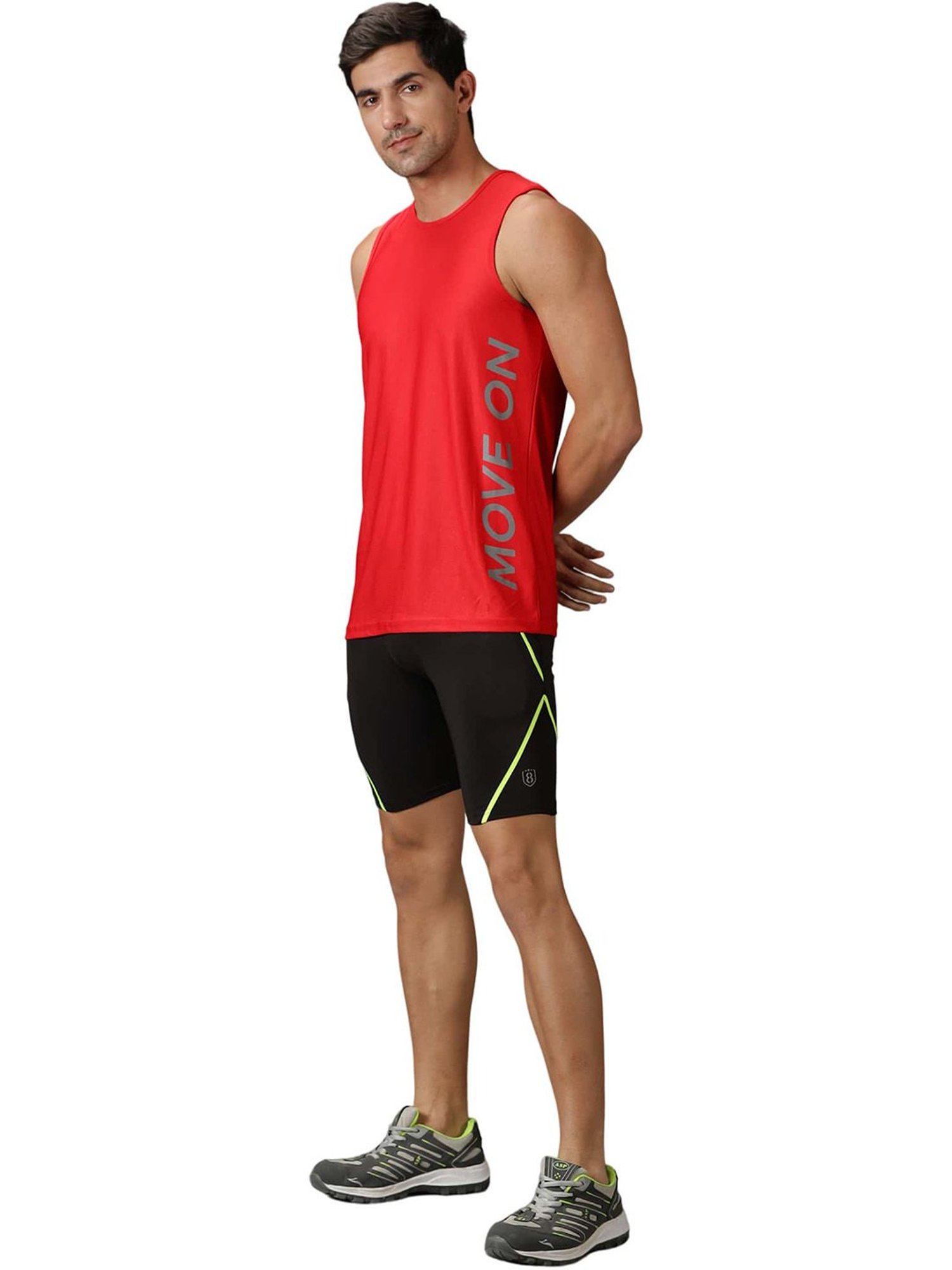 DOMIN8 Men Breathable Muscle Tee For Running/Training/ Gym Workout