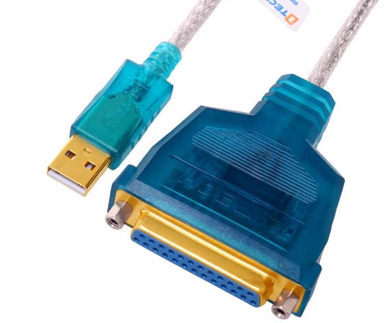 DTECH   USB 2.0 male to DB25 Female Parallel Printer converter Cable 6ft/1.8m, USB M to DB25 F parallel printer converter cable  DT-5005