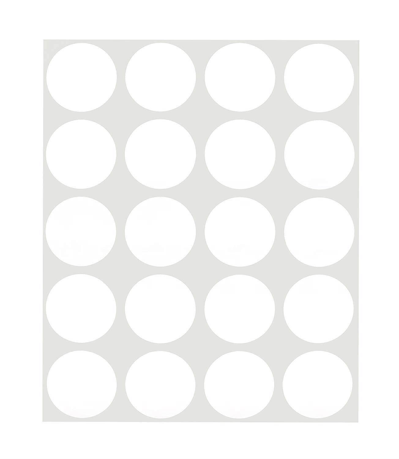 ChromaLabel 1 inch Removable Color-Code Dot Labels on Sheets | 1,000/Pack (White)