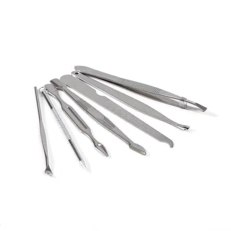 12PCS Pedicure / Manicure Set Nail Clippers Cleaner Cuticle Grooming Kit Case