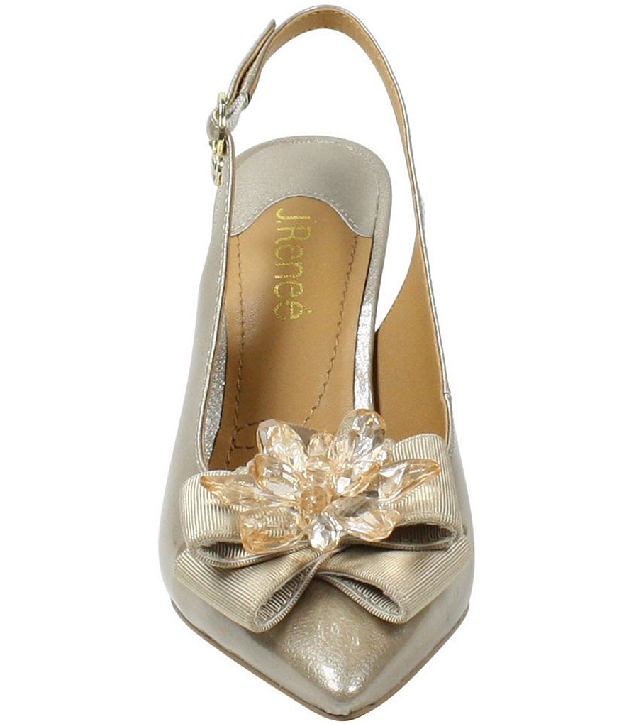 Trotters Kari Pearlized Leather Block-Heel Pumps