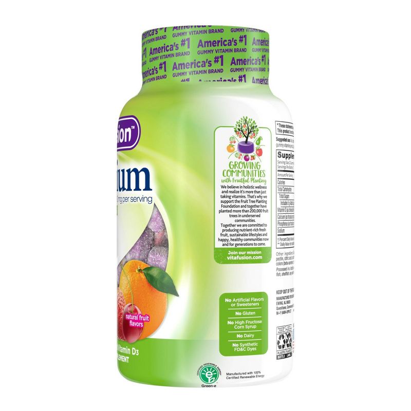 VitaFusion Calcium Dietary Supplement Adult Gummies - Fruit & Cream - 100ct