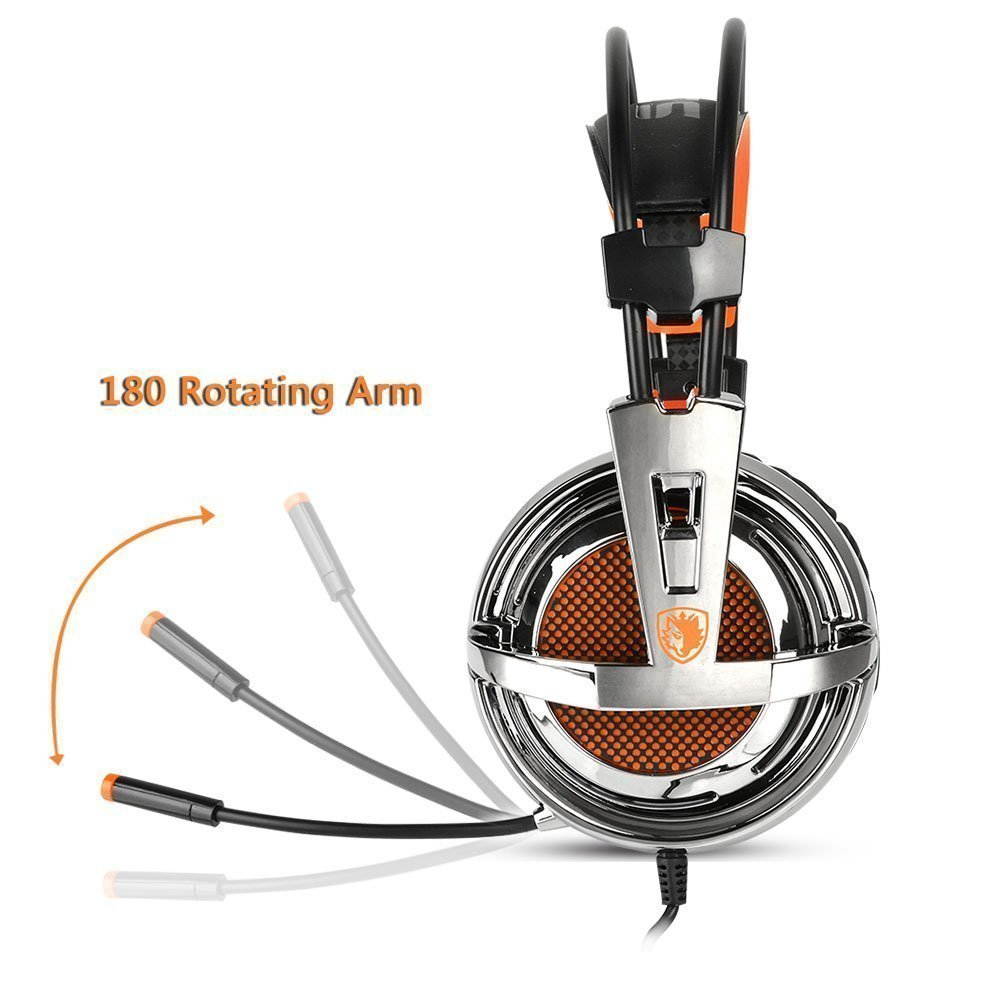 GW SADES SA928 Pro Surround Sound Stereo Wired PC Laptop Gaming Headset Over-Ear Headband Headphones with Microphone volume control for XBOX/PS3/PS4/PC/Mobile