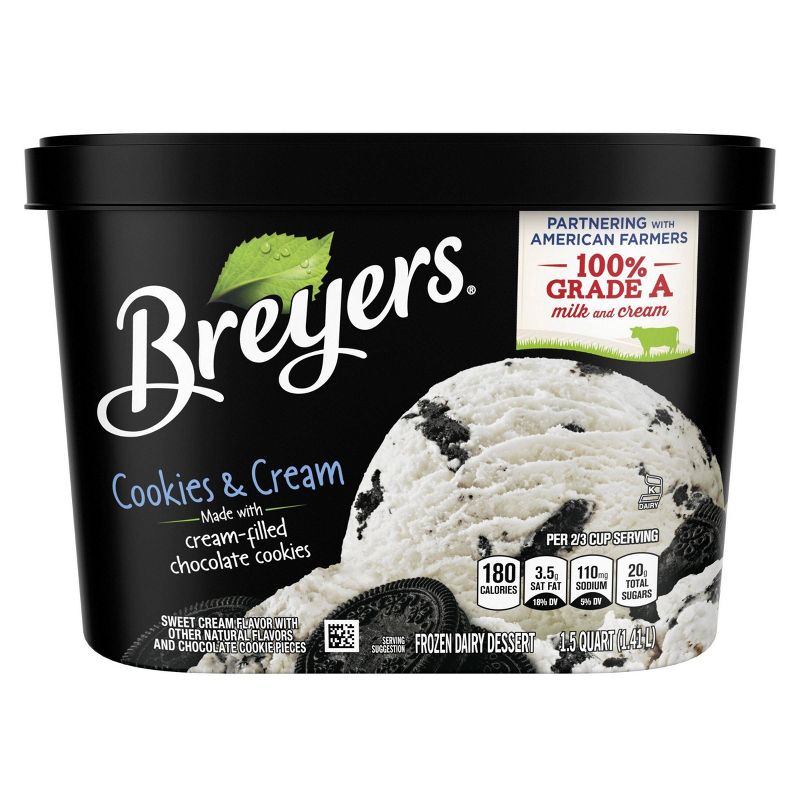Breyers Cookies and Cream Frozen Dairy Dessert - 48oz