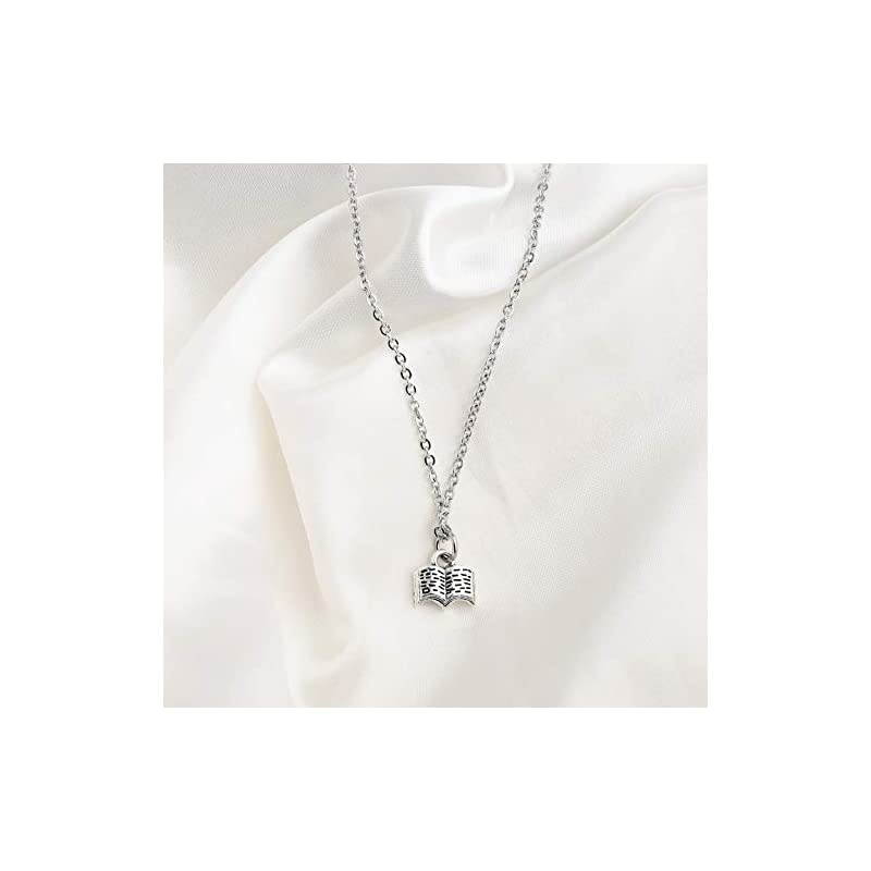 Lover Necklace Pendant Necklace Reading Jewelry Club Gift Reading Lover Gift Librarian Gift worm Gift