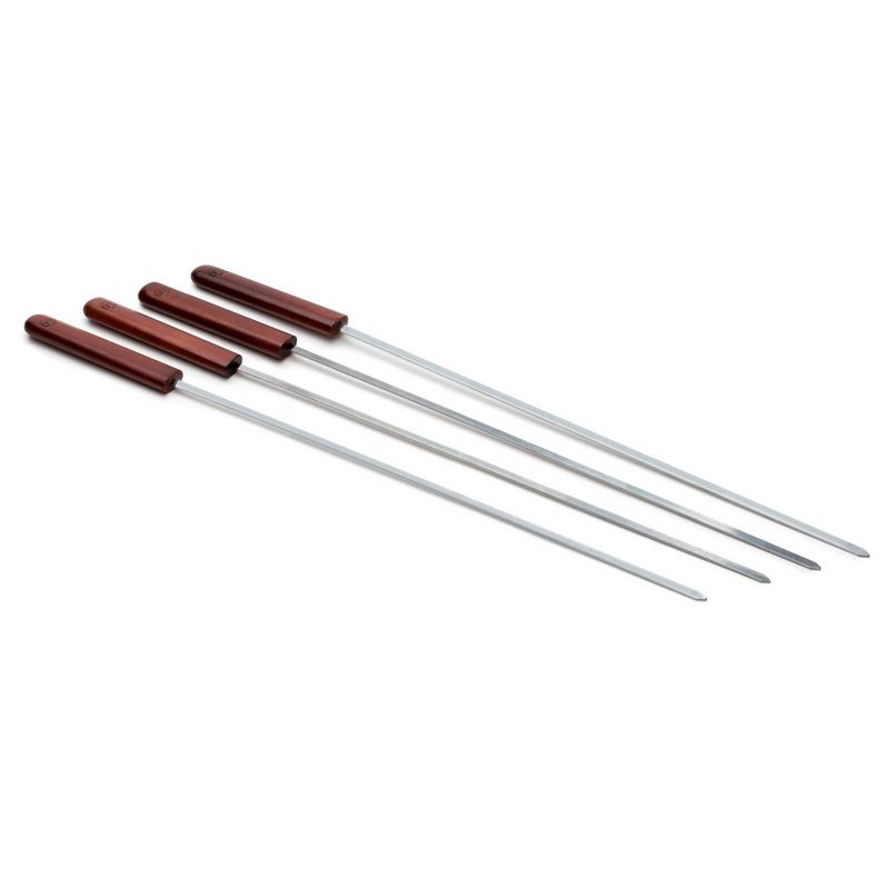 20"4pk Rosewood Stainless Steel Skewers - Outset