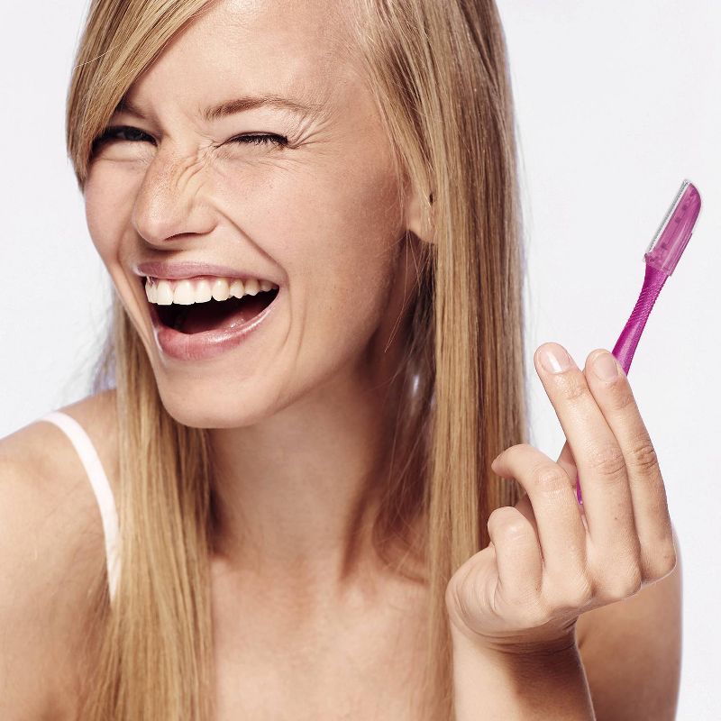 Schick Hydro Silk Touch-Up Multipurpose Exfoliating Facial Razor and Eyebrow Shaper - 3ct