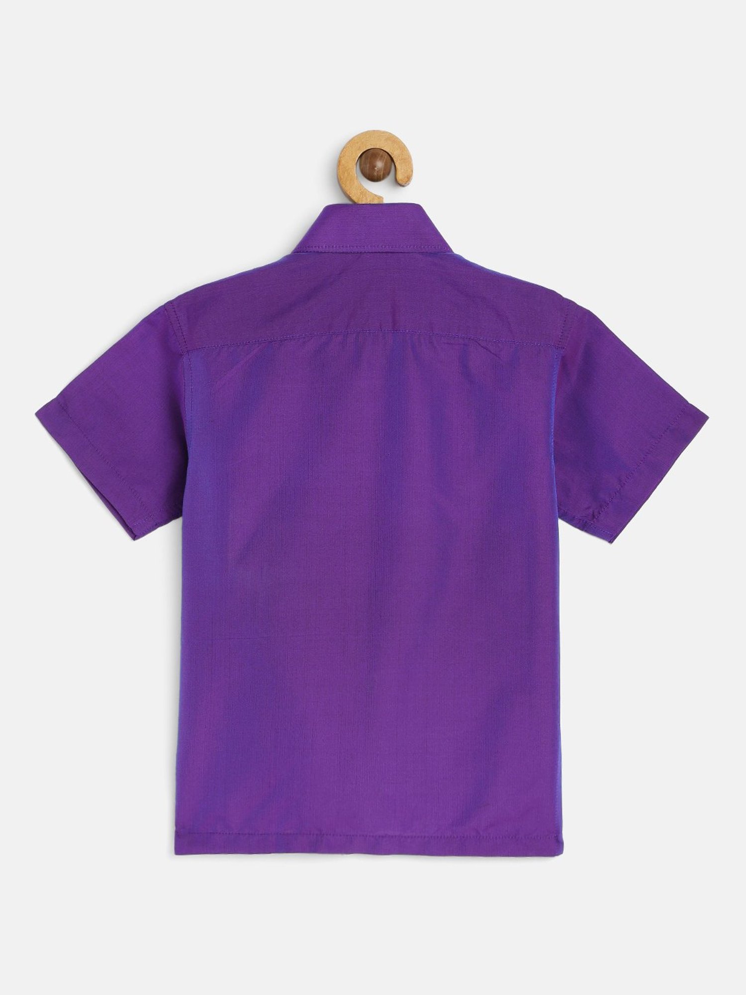 THANGAMAGAN Kids Lavender Solid Lining Shirt
