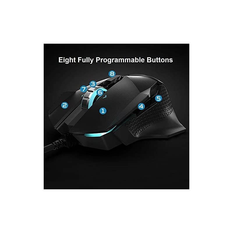 Predator Cestus 310 Gaming Mouse: 4200 On-The-Fly DPI - Breathing Backlit - 6 Button Design - Pixart 3519 Sensor - Black (PMW910)