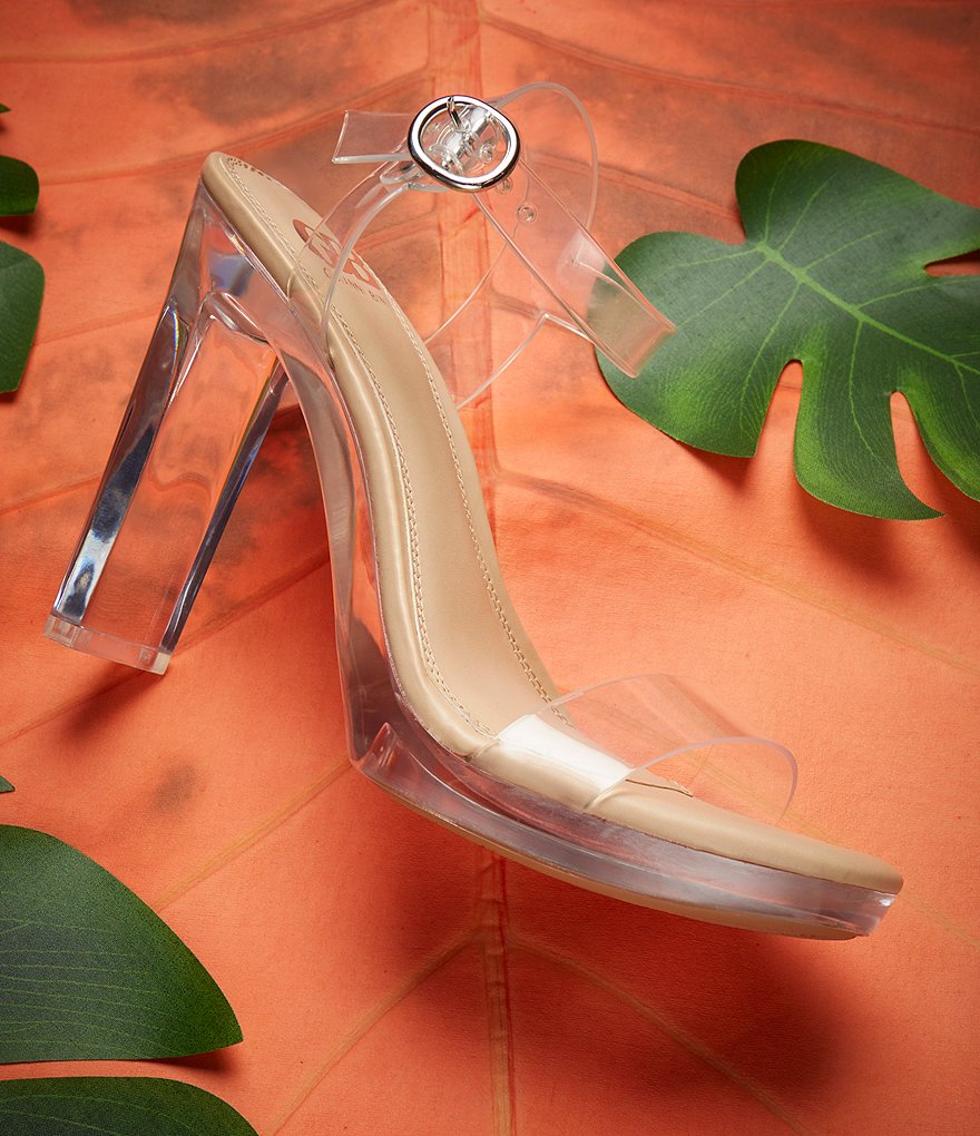 GB 2-Koool Lucite Heel Dress Sandals