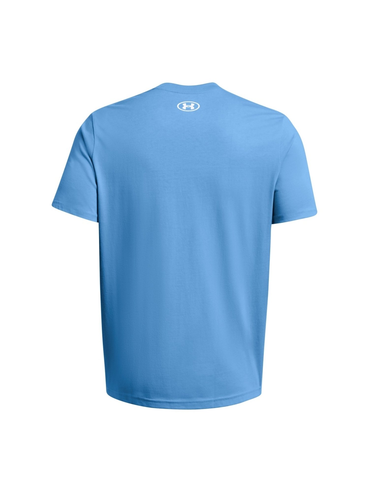 Under Armour Blue Cotton Slim Fit Logo Printed T-Shirt