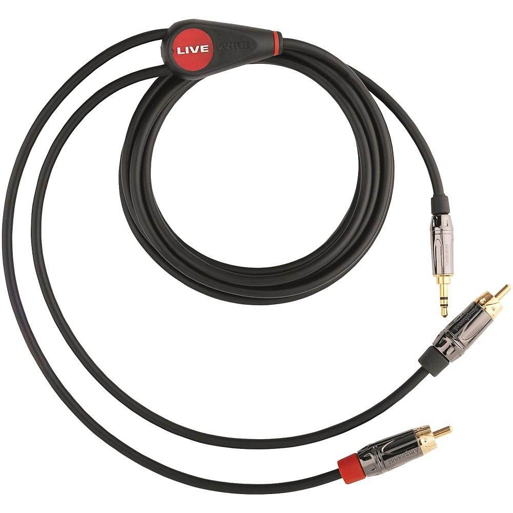 Livewire Elite Interconnect Y-Cable 3.5 mm TRS Male to RCA Male 9 ft. Black