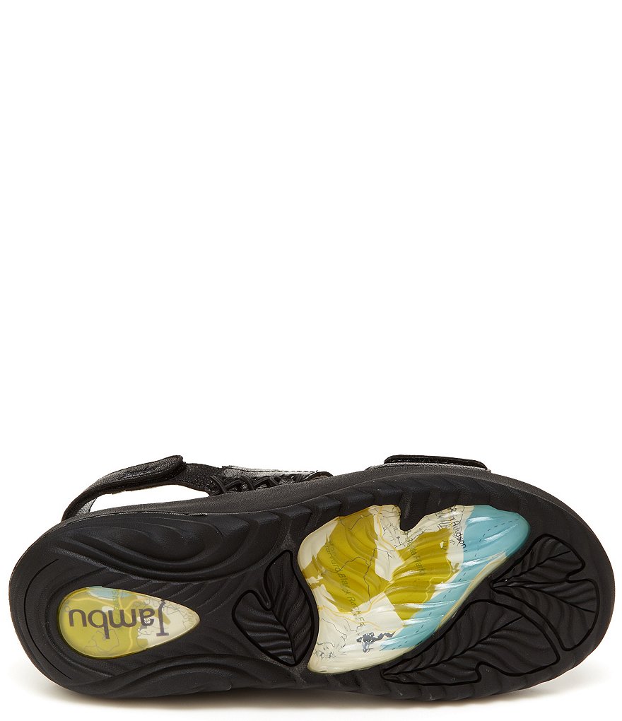 Jambu Alba Leather Banded Wedge Sandals