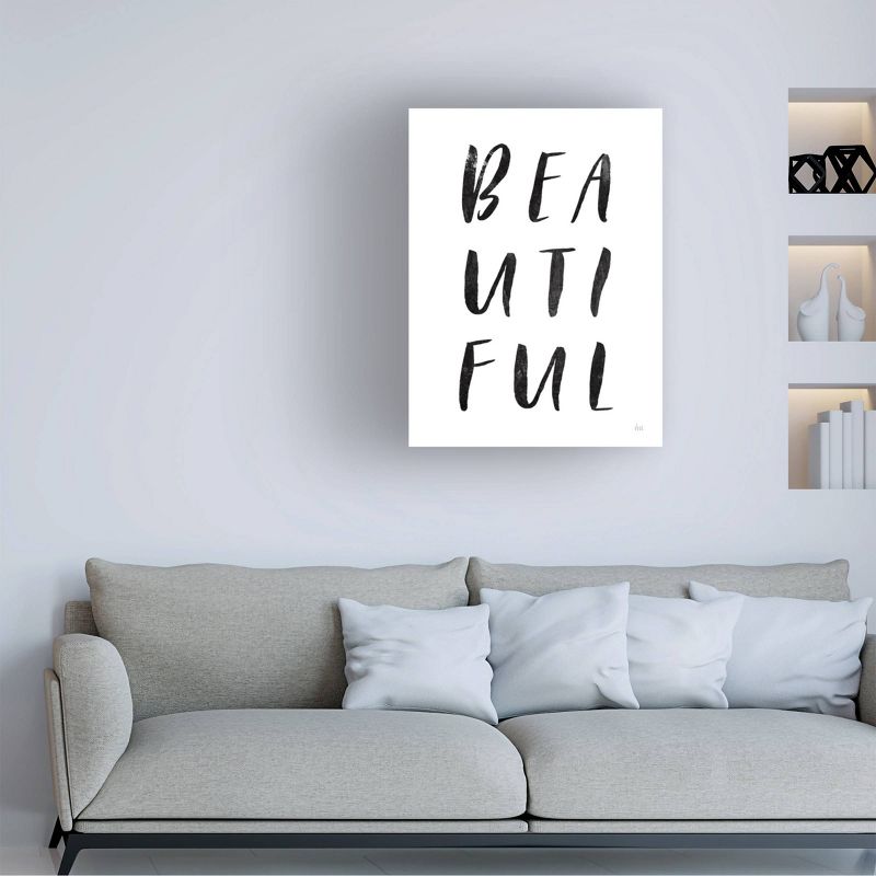 35" x 47" Laura Marshall 'Bold Words II' Unframed Wall Canvas - Trademark Fine Art