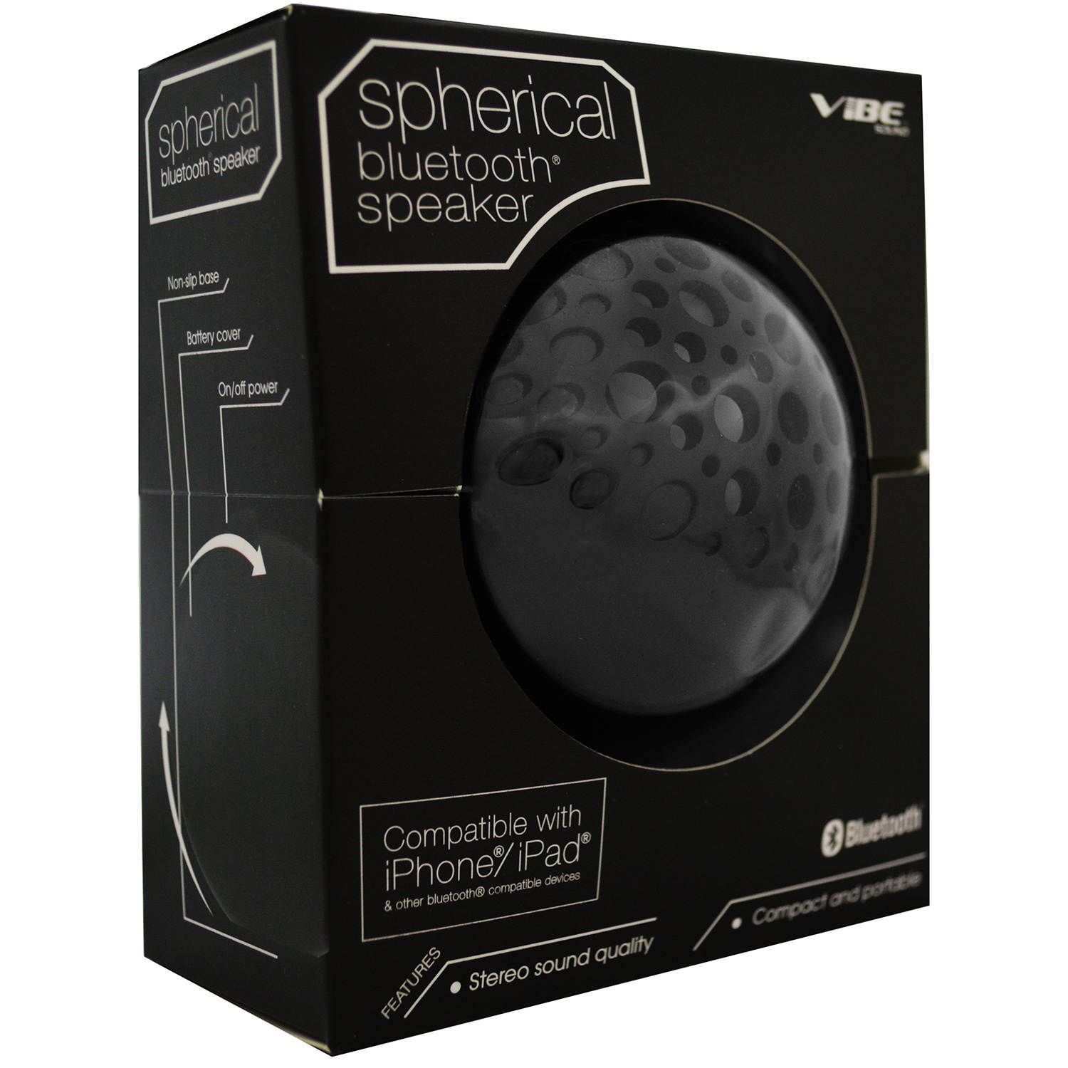 Vibe Spherical Portable Bluetooth Speaker for  Devices - Blue