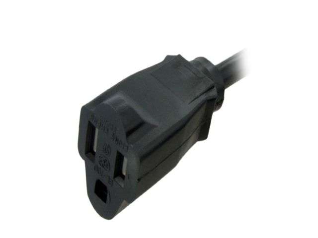 1M 16AWG Heavy Duty Power Extension Cord Power Extension Cable 3 Feet 1 Meters 3 Conductor NEMA 515P to NEMA 515R 13 Amp Power Cable ED70906