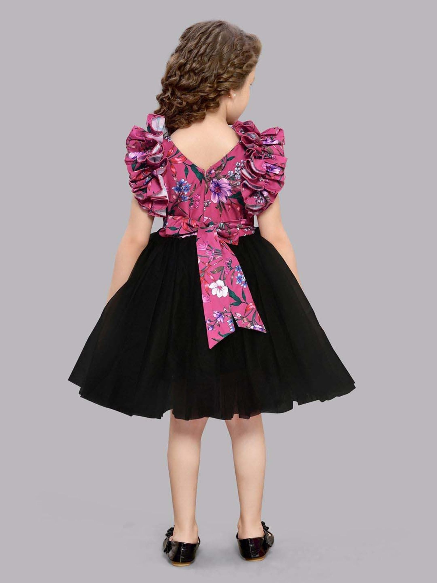 Pink Chick Kids Pink Floral Print Dress