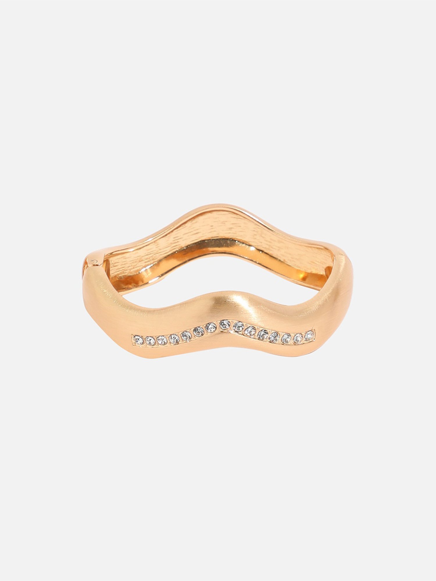 Sohi Embellished Swirl Golden Bracelet for Women & Girls
