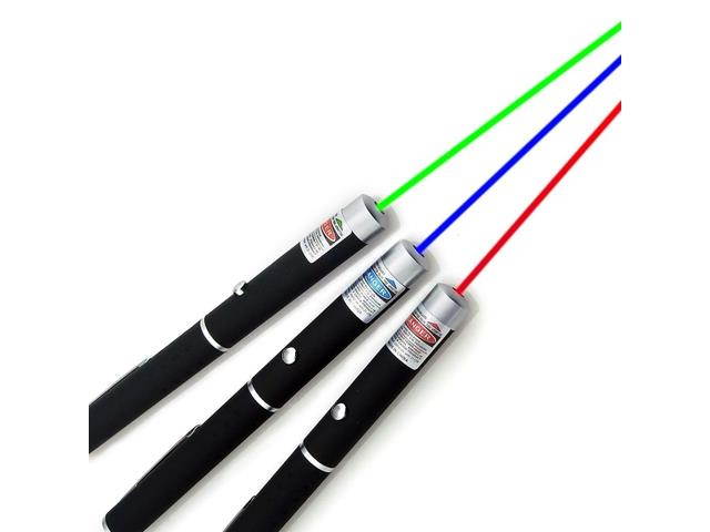 3PCS Powerful Green+ Blue Violet + Red Light Beam Powerful 5MW Laser Pointer Pen