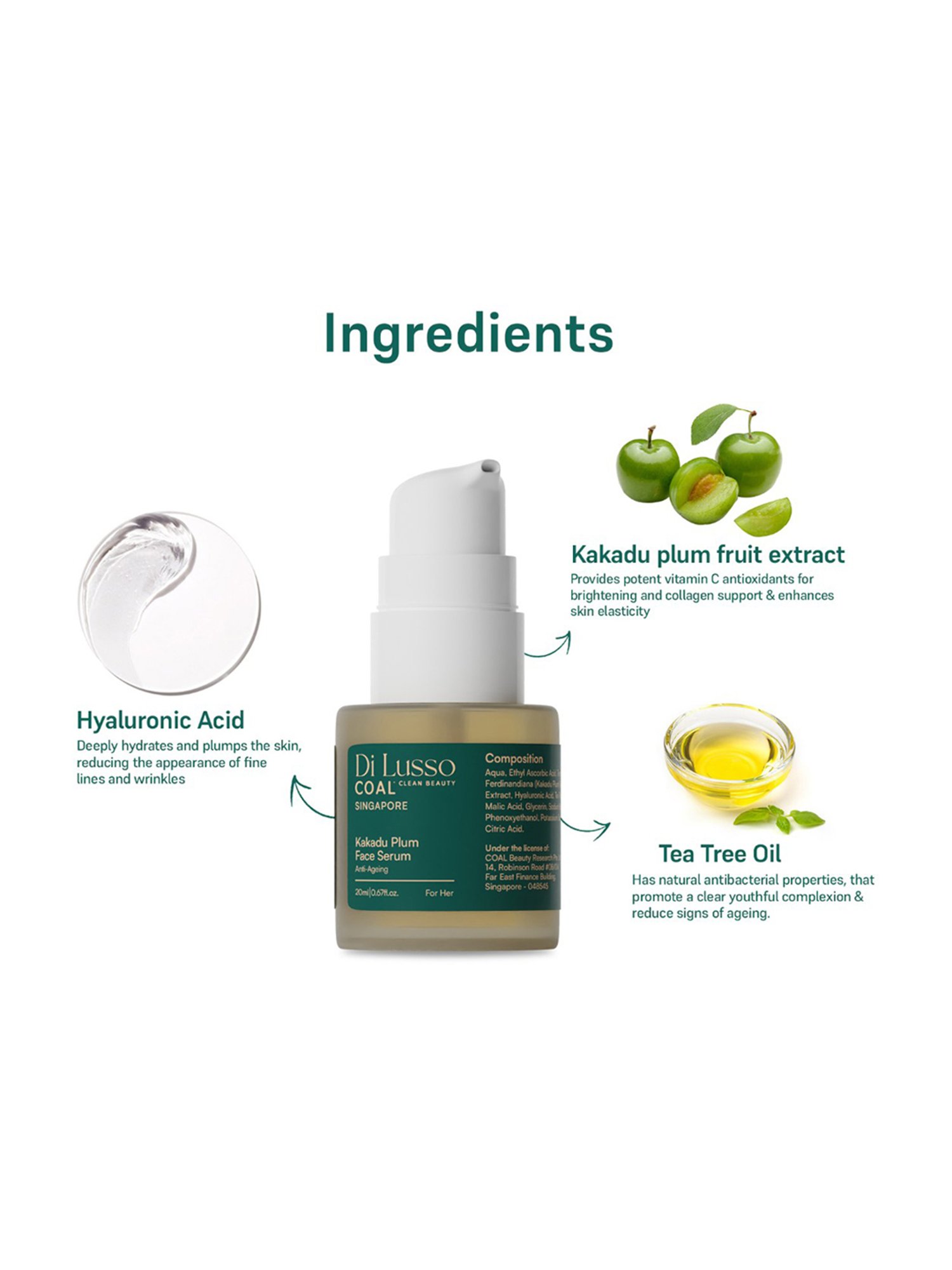 COAL Clean Beauty Kakadu Plum Face Serum - 20 ml