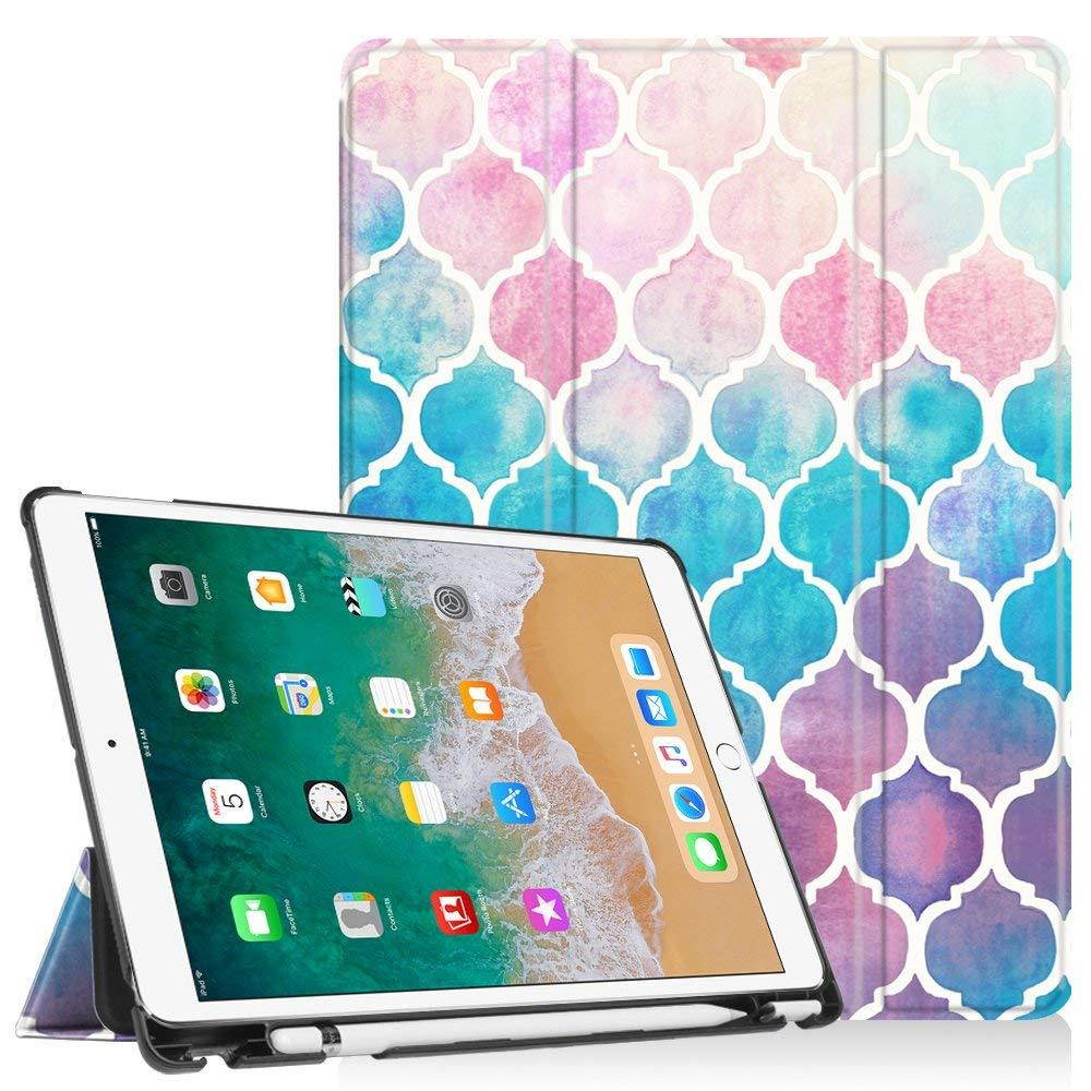 Fintie iPad Pro 10.5 Case with Built-in Apple Pencil Holder - [SlimShell] Ultra Lightweight Standing Protective Cover with Auto Wake/Sleep for Apple iPad Pro 10.5 Inch 2017 Tablet, Moroccan Love