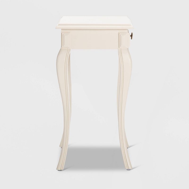 Collins Side Table with Drawer Cream - Finch