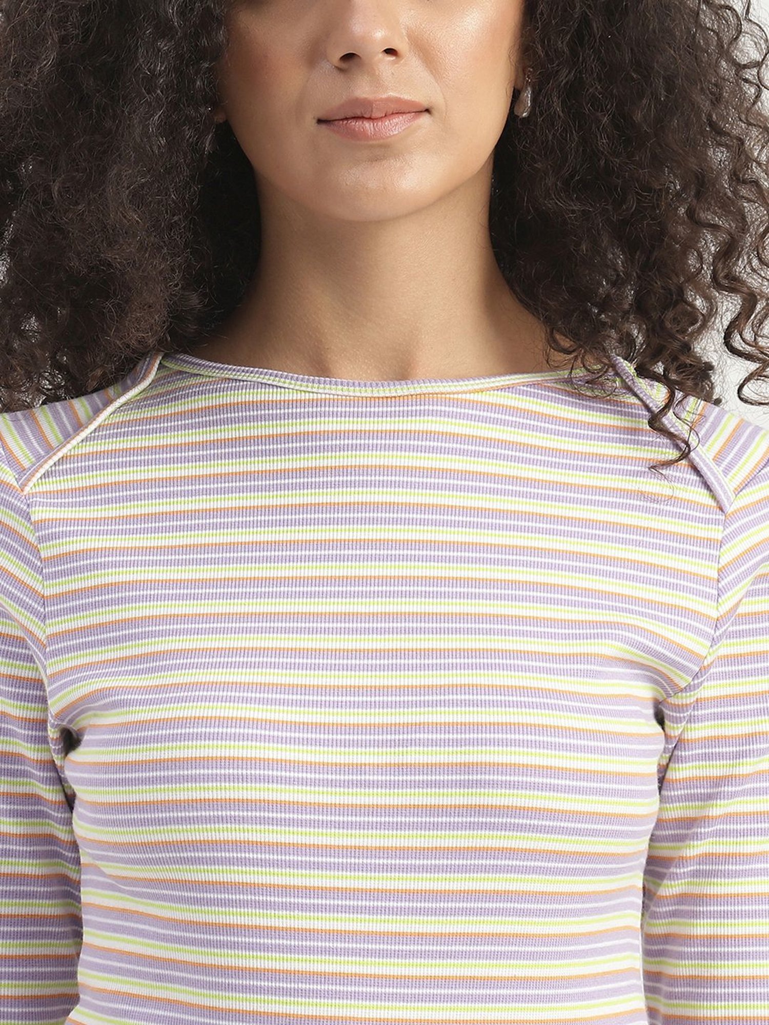 United Colors of Benetton Multicolored Cotton Striped Top