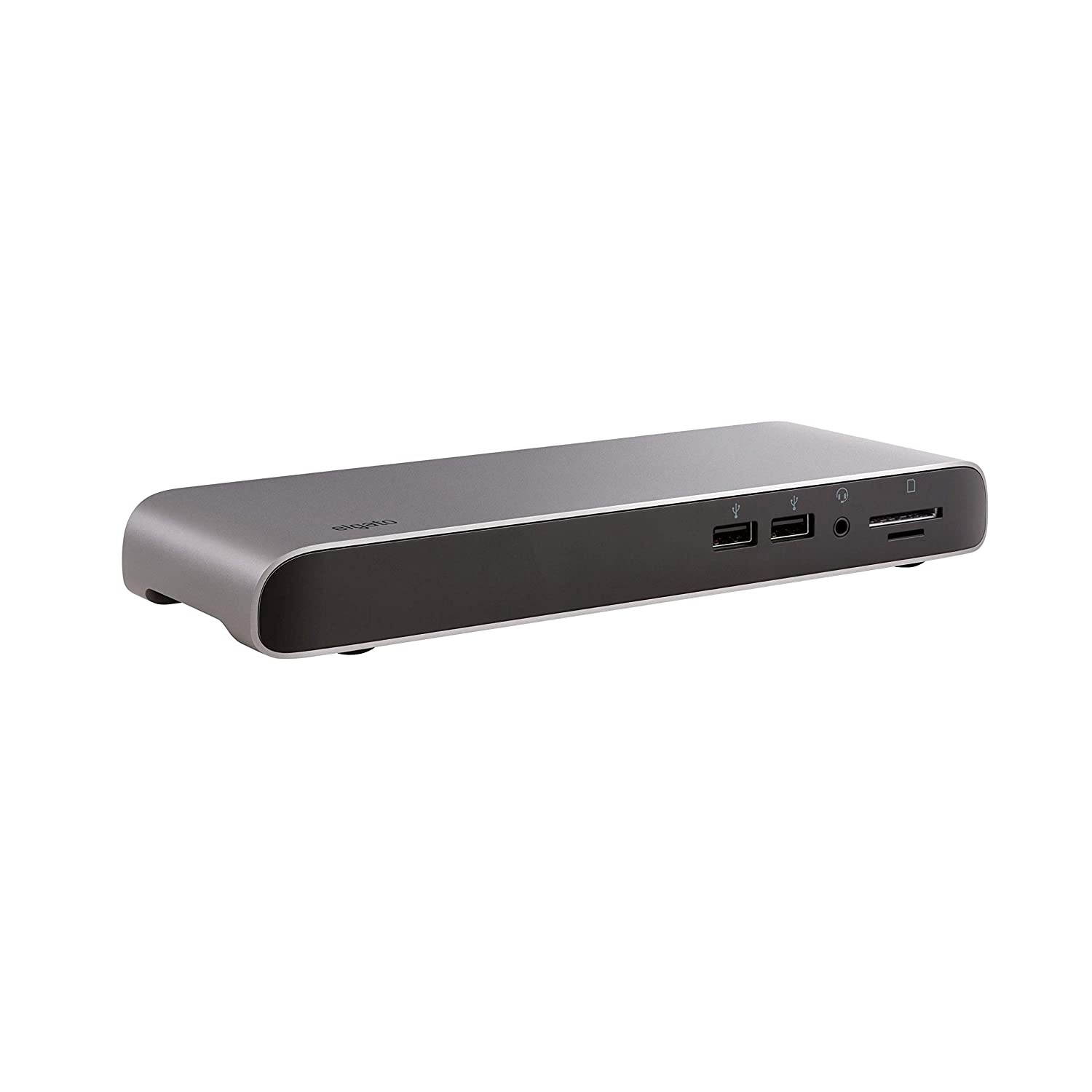 Elgato Thunderbolt 3 Pro Dock &ndash; With 50 Cm Thunderbolt Cable, 40Gb/S, Dual 4K Support, 2x Thunderbolt 3 (USB C), 4x USB 3.0, SD/Micro SD Card Reader, Audio I/O, Gigabit Ethernet, Aluminum Chassis.