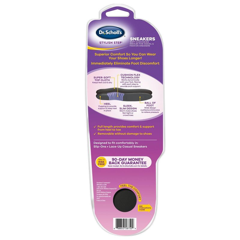 Dr Scholl's Stylish Step Soft Cushioning Insoles for Sneakers - 1 Pair - Size (6-10)
