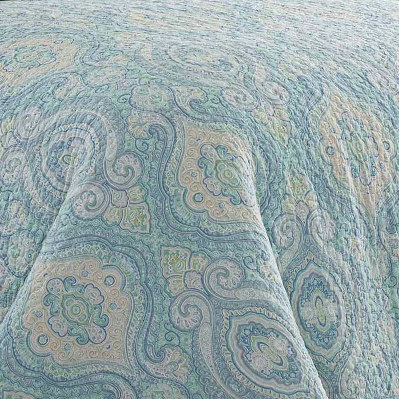 Full/Queen Turtle Cove Quilt & Sham Set Light Turquoise/Aqua - Tommy Bahama