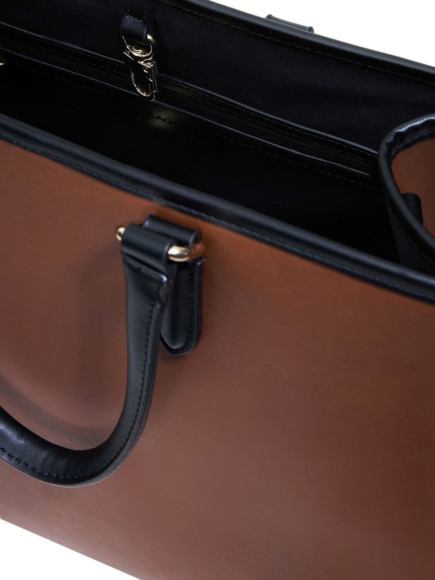 Miraggio Brown Solid Large Tote Handbag