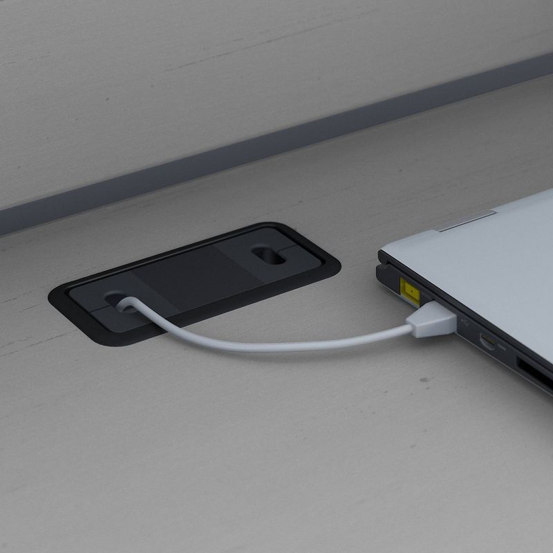 Salinas Computer Desk with Hutch Gray - Bush Furniture