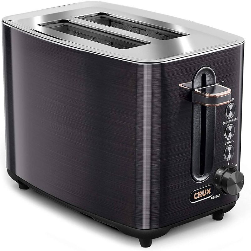 Crux 2 Slice Toaster Black SS
