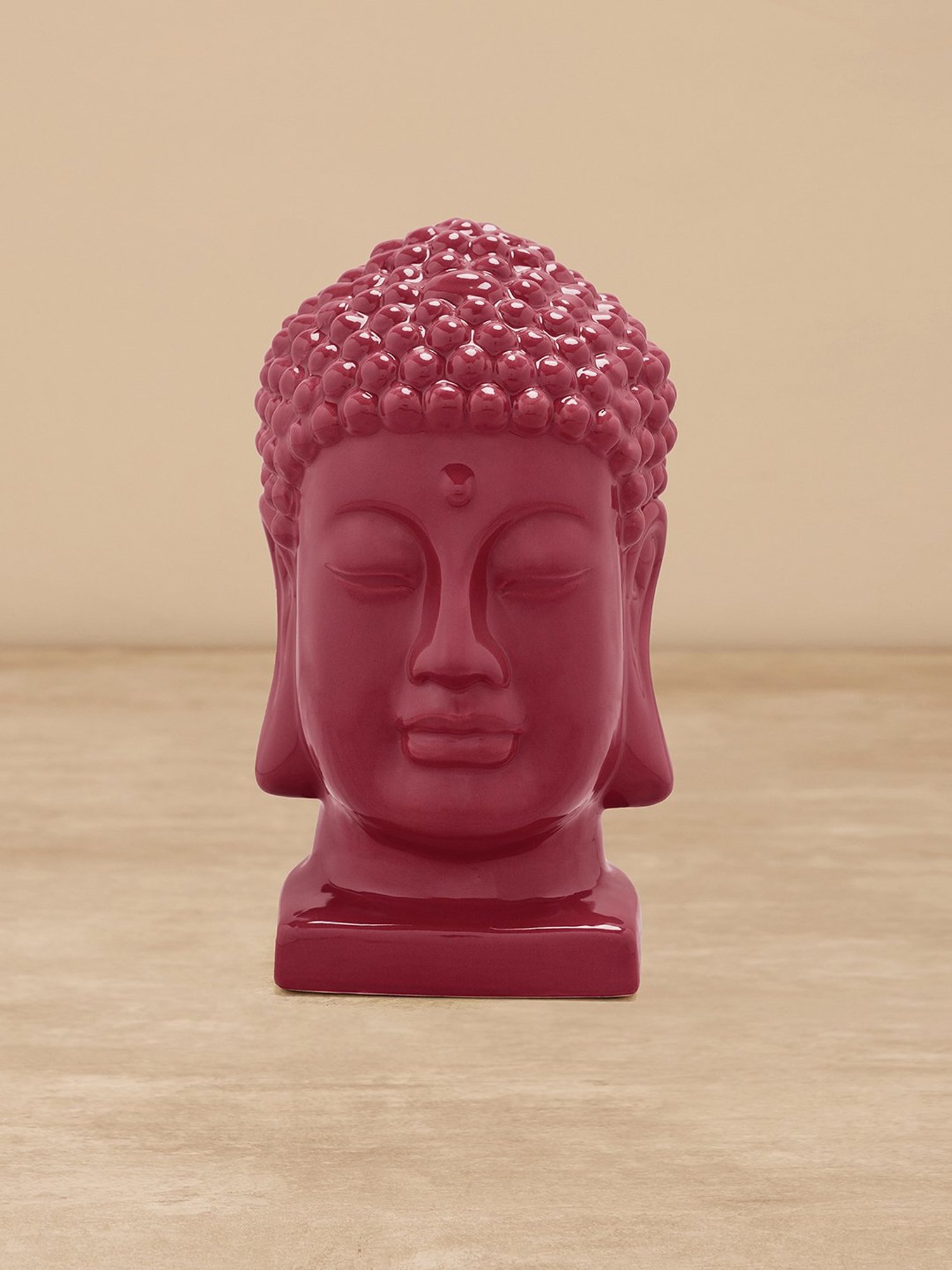 Pure Home and Living Red Ceramic Textured Sculptures and Figurines