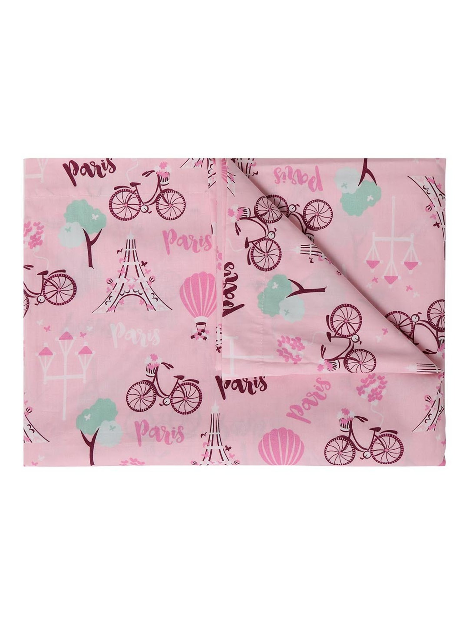 Nigh Nigh Paris Pink Cotton 300 TC Kids Bed Linen Set